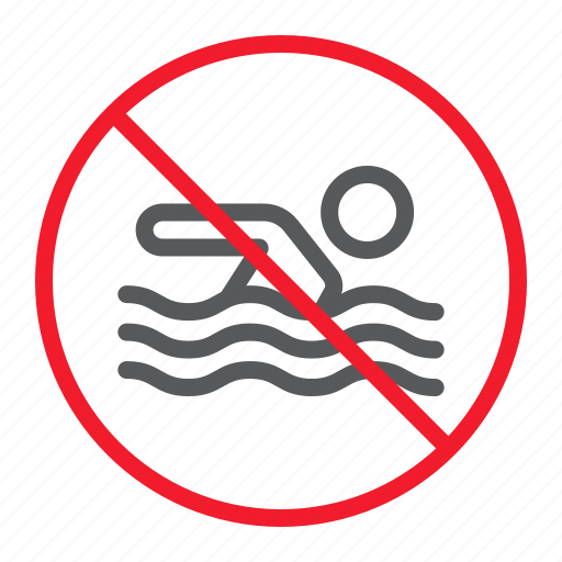 Ban, forbidden, no, prohibition, stop, swim, swimming icon - Download on Iconfinder
