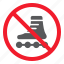 ban, forbidden, no, prohibition, roller, skates, stop 