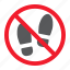 ban, foot, forbidden, no, prohibition, shoes, stop 