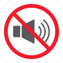ban, forbidden, no, noise, prohibition, sound, stop