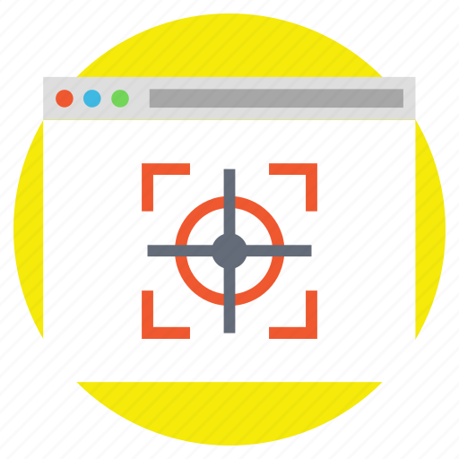 Monitoring, target plan, vision, web analysis, website with focus icon - Download on Iconfinder