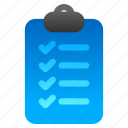 checklist, clipboard, document, validate
