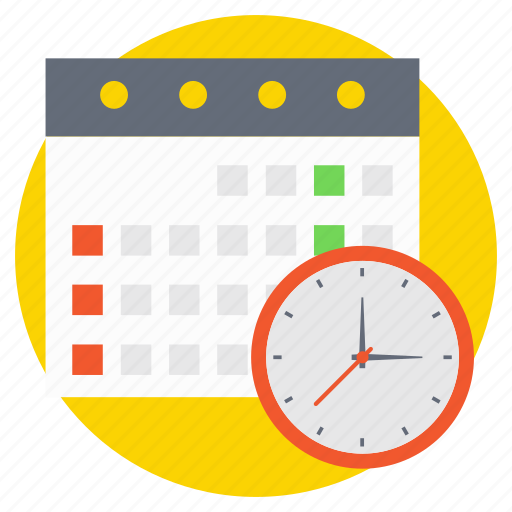 Appointment, calendar with clock, event reminder, meeting date, plan organizer icon - Download on Iconfinder
