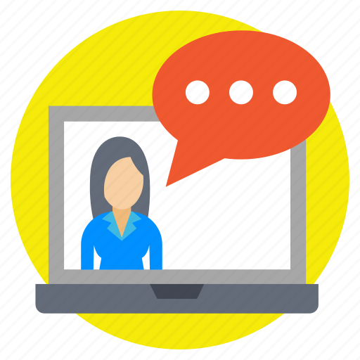 Communication, live chat, online conversation, talking boy, video chat icon - Download on Iconfinder