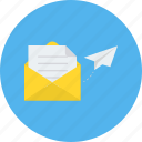 send message, plane, communication, letter, receive