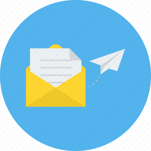 Send message, plane, communication, letter, receive icon - Download on Iconfinder