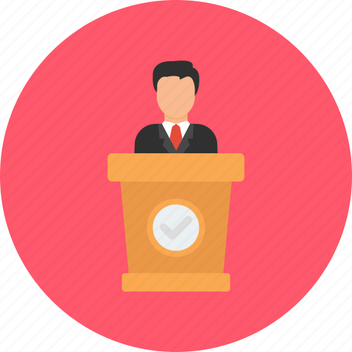 Speech, politics, speaker, conference, president icon - Download on Iconfinder
