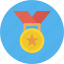 gold medal, trophy, prize badge, rank badge, achievement 