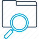 magnifying glass, search, scan, files, find