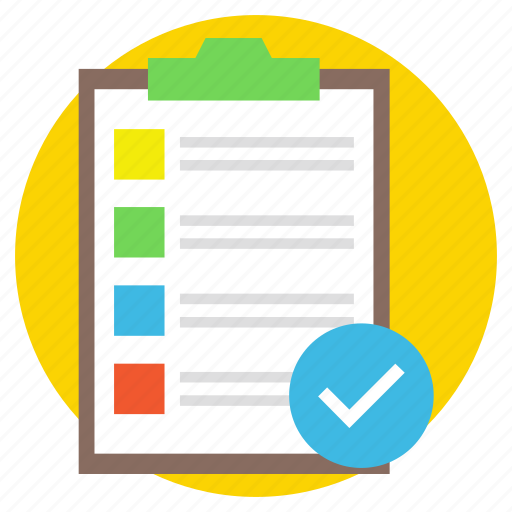 Approved list item, approved order, checked task list, shopping list, work management icon - Download on Iconfinder