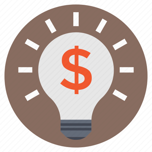Bright idea, business idea, creativity, dollar inside bulb, innovation icon - Download on Iconfinder