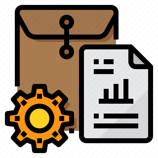 Document, envelope, file, gear, management icon - Download on Iconfinder