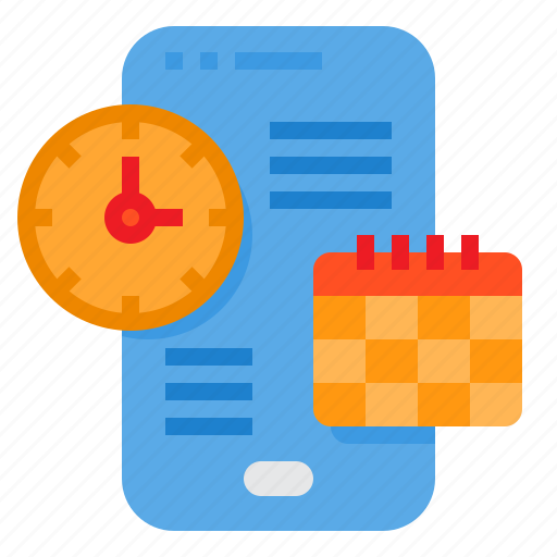 Calendar, clock, management, schedule, smartphone, time icon - Download on Iconfinder