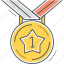 award, badge, champ, champion, first, medal 