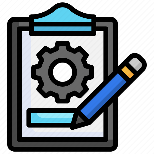 Clipboard, project, management, projects, checklist, cog icon - Download on Iconfinder