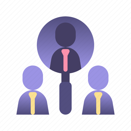 Business, candidate, hiring, magnifier, marketing, people search, project management icon - Download on Iconfinder