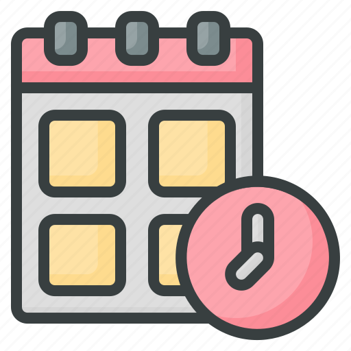 Calendar, time, date, schedule, organization, administration, clock icon - Download on Iconfinder