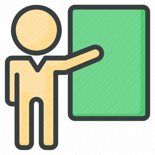 Presentation, teacher, classroom, student, training, conference, briefing icon - Download on Iconfinder