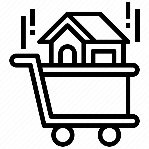 Shopping, cart, real, estate, house, home, buy icon - Download on Iconfinder