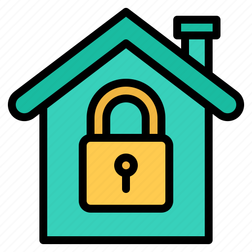 House, home, security, lock, safety, protection icon - Download on Iconfinder