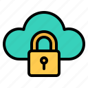 cloud, security, lock, safety, protection
