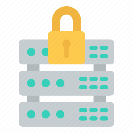 Server, security, lock, safety, protection, database icon - Download on Iconfinder