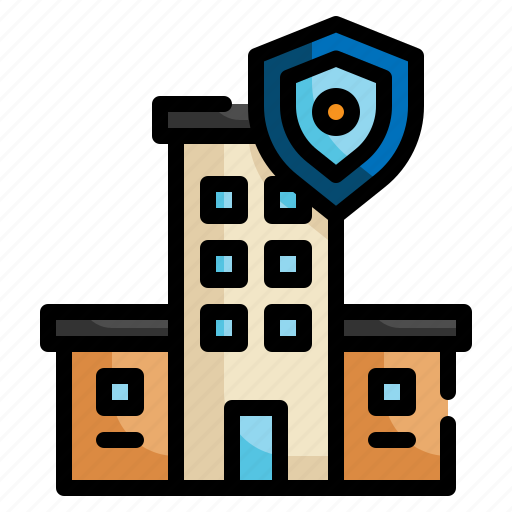 Building, insurance, security, shield, protection icon, construction icon - Download on Iconfinder