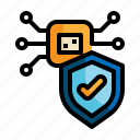chip, robot, system, computer, technology, protection icon