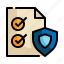 data, shield, check, list, protection icon 