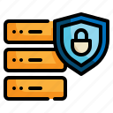 data, server, cloud, shield, storage, protection icon
