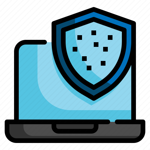 Laptop, computer, shield, security, protection icon icon - Download on Iconfinder
