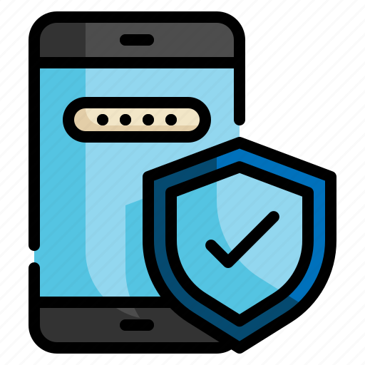 Mobile, password, shield, guard, protection icon icon - Download on Iconfinder
