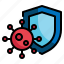 virus, shield, guard, protection icon 