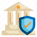bank, money, business, securidy, shield, protection icon, currency