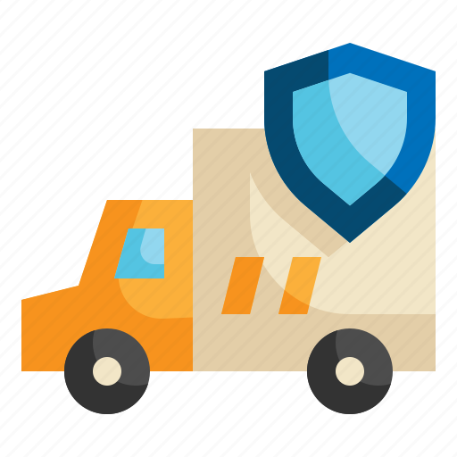 Delivery, truck, car, insurance, protection icon, transport, vehicle icon - Download on Iconfinder