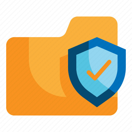 Folder, data, shield, storage, file, protection icon icon - Download on Iconfinder