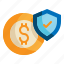 money, security, shield, protection icon, cash, currency 