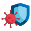 virus, shield, guard, protection icon, bacteria 