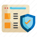 web, page, security, shield, protection icon, internet, browser