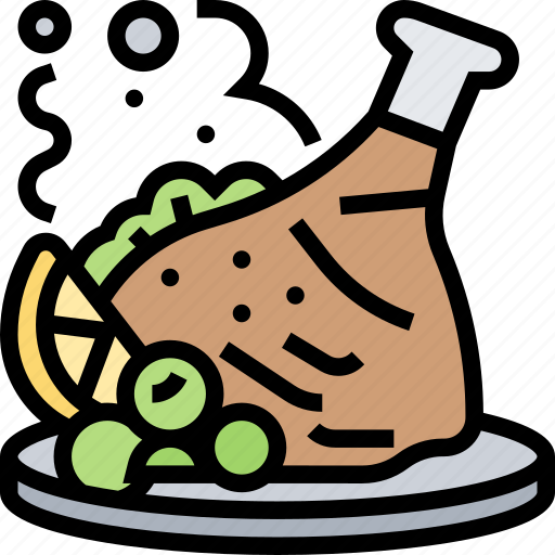 Pork, shank, ham, meat, food icon - Download on Iconfinder