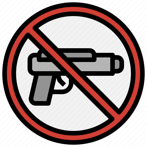 Gun, miscellaneous, no, prohibition, signaling, weapons icon - Download on Iconfinder