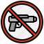 gun, miscellaneous, no, prohibition, signaling, weapons 