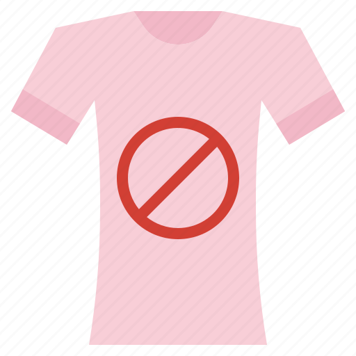 Clothes, clothing, fashion, forbidden, prohibition, tshirt icon - Download on Iconfinder