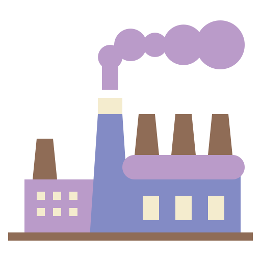 Industry, factory, industrial, pollution, emission icon - Free download