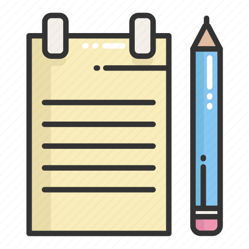 Document, notes, paper, pencil, place icon - Download on Iconfinder