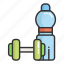 drink, dumbbell, fitness, gym, place, sport 