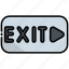 exit, right exit, exit arrow, exit board, exit button 