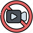 no, record, no record, no video, video not allow, alert, video