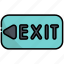 exit, left exit, exit arrow, exit board, exit button 
