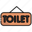 toilet, toilet board, toilet sign, sign 